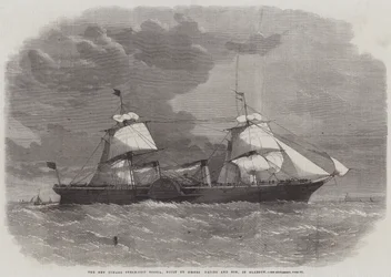 Le nouveau paquebot Cunard Scotia, construit par Messers Napier et Fils, de Glasgow